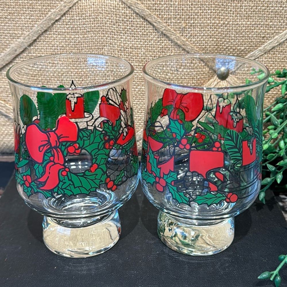 Vintage Christmas glasses